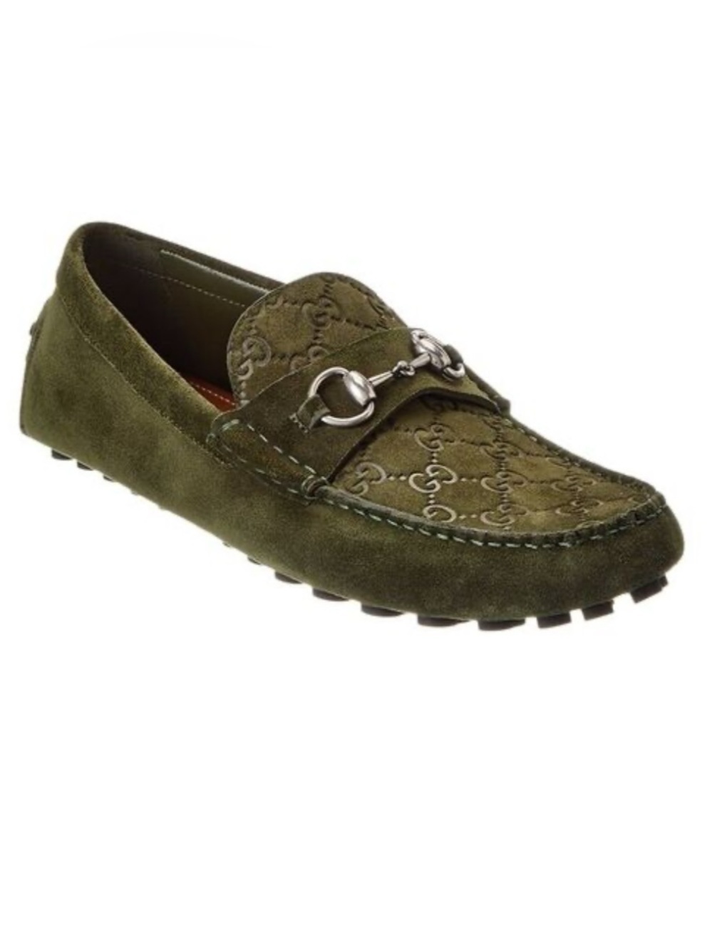 Gucci GG embossed suede driver loafers size 9.5 fits
10 US made in Italy